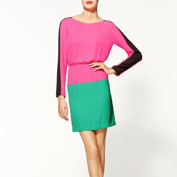 bcbgmaxazria color block dress